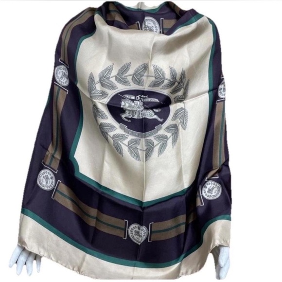 BURBERRY Vintage Silk Prosum Equestrian Square - Picture 1 of 7